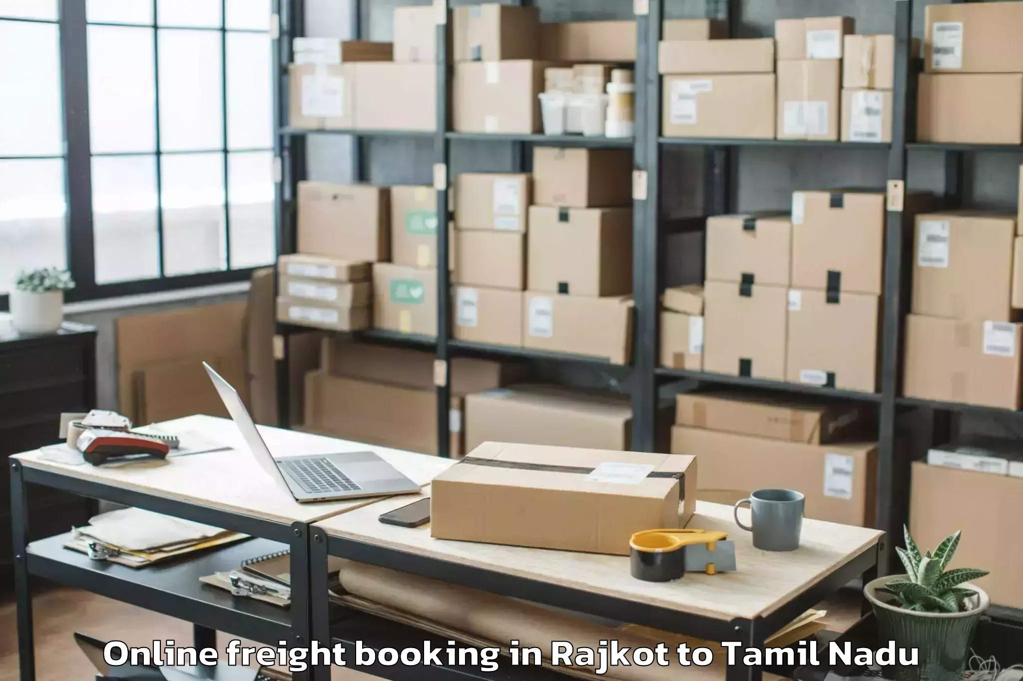 Easy Rajkot to Karamadai Online Freight Booking Booking